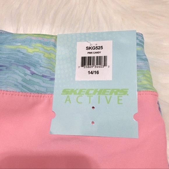 🔆🆕 Girls Skechers Pink and Blue Active Shorts - Picture 3 of 7